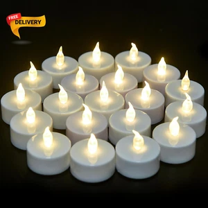 Flameless Tea Lights Candles - Realistic LED Flickering Operated Tea Lights Stea - Picture 1 of 7
