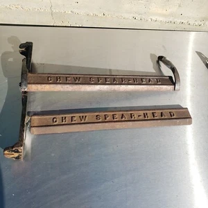 Pair of antique advertising cut-off blades cutter, "Chew Spear-Head"  ca. 1920s - Picture 1 of 6