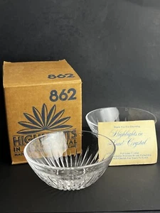 Set Of 2 PRINCESS HOUSE  16Oz  Salad Dish Highlights Lead Crystal #862 - Picture 1 of 7