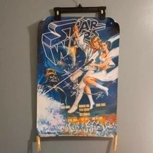 Cartel de cine reproducción Star Wars sobre lienzo - Imagen 1 de 8