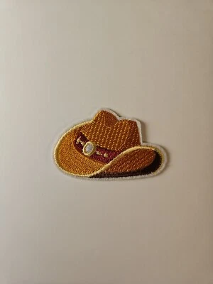 Brown Cowboy Hat Embroidered Patch / Embroidery For Clothing Repair - Image 1 of 3