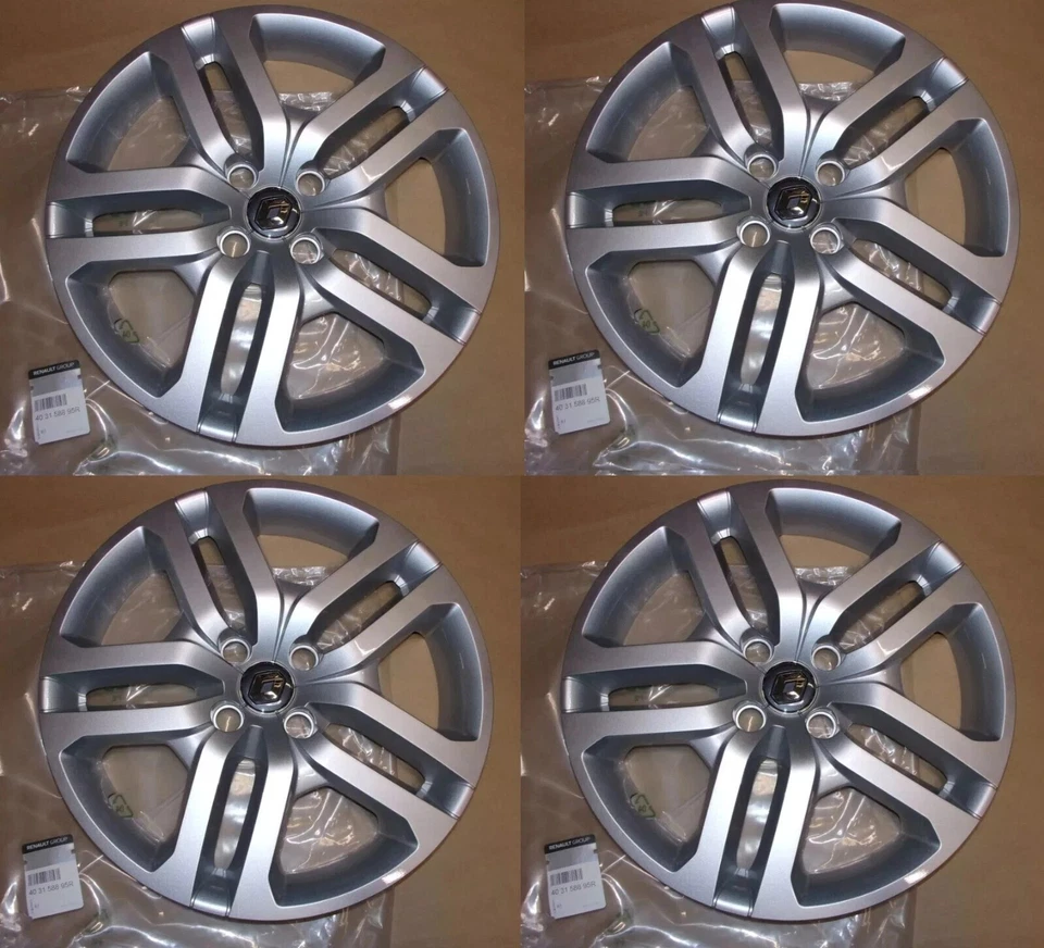 4X ORIGINAL COPRIRUOTA 16'' RENAULT CLIO IV 403158895R ARGENTO - Immagine 1 di 2