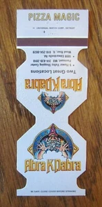 MAGO EN CUBIERTA DE MATCHBOOK: ABRA KDABRA PIZZA (FLORRISANT MO & WOOD RIVER IL) -E5 - Imagen 1 de 1