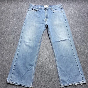 Jeans Levis Vintage Hombres 36x31 Azul Suelto Suelto Ancho Bootcut Etiqueta Luz 36x32 - Imagen 1 de 13