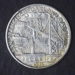 1936-S "HIGH GRADE" Bay Bridge Silver Commemorative Half Dollar - COINGIANTS - - Picture 1 of 2