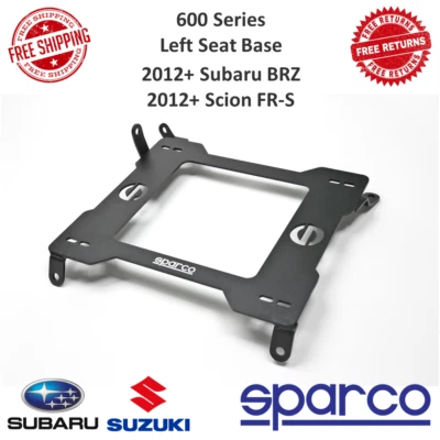 Base de asiento izquierdo Sparco serie 600 atornillable para 2012+ Subaru BRZ y Scion FR-S Foto 1 de 4