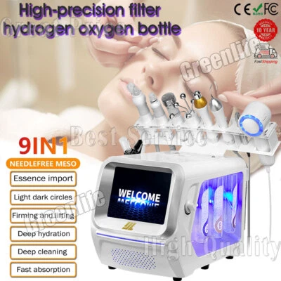 9 in1 Facial Water Hydra Dermabrasion Aqua Skin Deep Cleansing Wrinkle Machine - Image 1 of 4