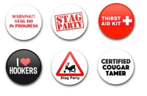 INSIGNIAS DE BOTÓN 25MM / 1" X6 STAG DOO - Imagen 1 de 1