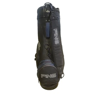 BOLSA CARRITO DE GOLF PING 6 VÍAS Negro Azul Blanco Correa para el Hombro Bolsa de Transporte Foto 1 de 4