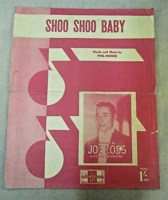 "Shoo Shoo Baby" Sheet Music Joe Loss & His Orchestra   1943 - Vintage Retro - Image 1 of 4