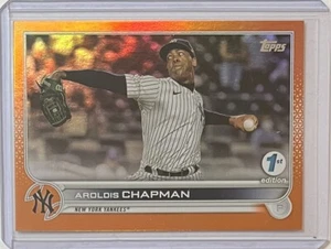 2022 Topps 1st Edition Aroldis Chapman Orange Parallel /75 #142 - Picture 1 of 2
