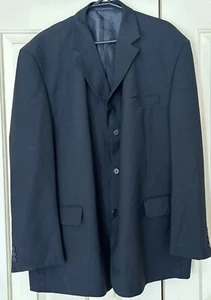 Mens Roger David Black Suit Set Pants 112R Jacket 127R - Picture 1 of 16