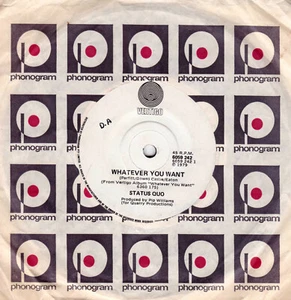 STATUS QUO Whatever You Want / Hard Ride 45 SirH70 - Picture 1 of 2