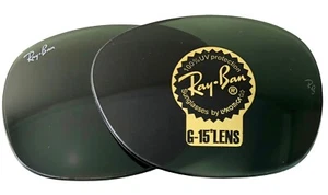 Ray Ban RB2132 New Wayfarer G15 Replacement Lenses Size 55 -18mm Authentic - Picture 1 of 9