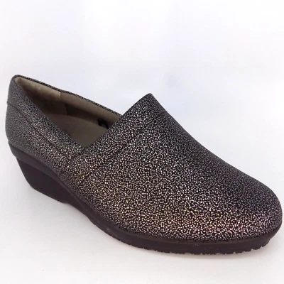 ¡NUEVO! Zapatos informales Life Stride Klass cómodos negros brillantes para mujer talla 9,0 AMPLIOS Foto 1 de 4