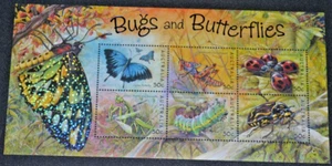 Australian Stamps Mint - 2003 Bugs and Butterflies Miniature Sheet Unused Mint - Picture 1 of 3