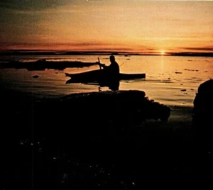 Cartolina Eschimese Hunter In Kayak Ice Flow Near Point Barrow Alaska Midnight Sun - Foto 1 di 4