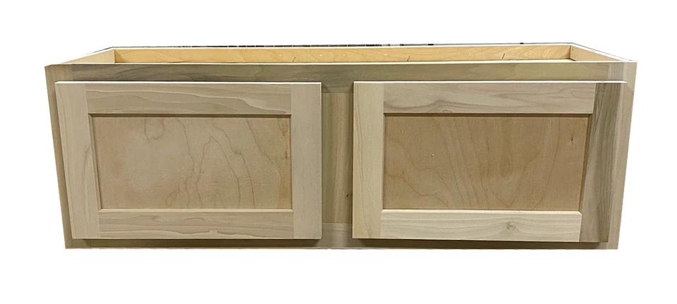 厨房壁柜 | 未完成杨树 | 摇摇风格 | 36x12x12 英寸  — 第 1/1 张图片