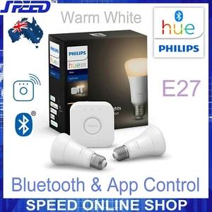 PHILIPS Hue White Starter Kit A60 - E27 - Bluetooth and APP/WiFi Controls - Picture 1 of 11