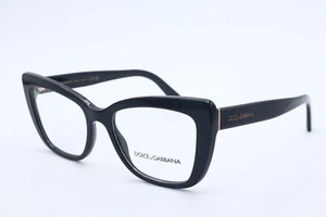  New Dolce & Gabbana DG 3308-501 Black Cat Eye Women's Eyeglasses Framnes 53mm - Picture 1 of 5