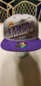 Los Angeles Lakers NBA Ultra Game snapback hat purple and gray - Picture 1 of 4