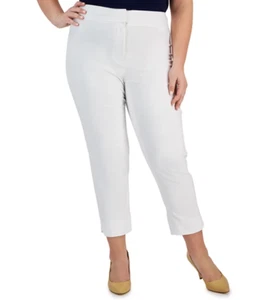 Michael Kors Slit Hem Ankle Pants White Plus Size 16W - Picture 1 of 4