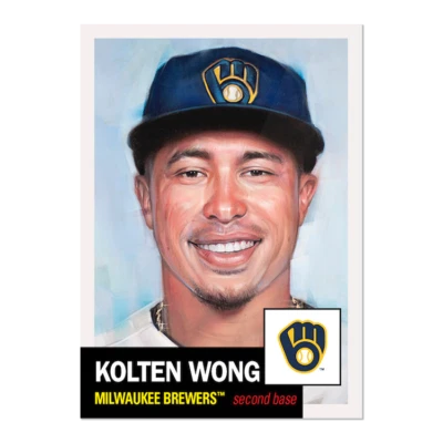 Topps MLB® Living Set® Card #455 - Kolten Wong MILWAUKEE BREWERS 2021 pre orde - Image 1 of 2