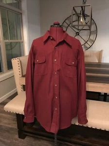 Camisa Para Hombre Talla XL Roja Abotonada Cálida Por Pelirroja - Imagen 1 de 5