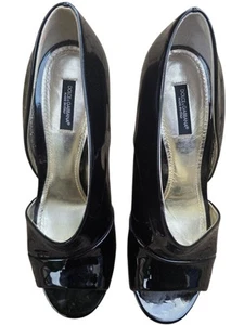 Dolce Gabbana Vero Cuoio Black Open Toe High Heels Women’s Shoes Size 41 - Picture 1 of 8