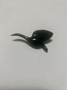 Broche prendedor vintage tallado nefrita jade pájaro ganso volador - Imagen 1 de 6