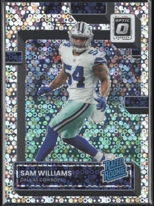 Sam Williams RC Rookie 2022 Donruss Optic Silver Circles 269 /125 Dallas Cowboys - Bild 1 von 2