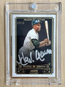 Hank Aaron #’d /15 AUTO - 2015 Topps Museum Collection Gold Framed Autograph 👑 - Bild 1 von 2