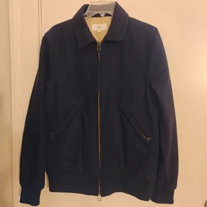 JACK SPADE Bleeker Street - Mens S Bomber Blue  80% WOOL Jacket - Picture 1 of 16