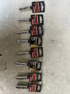 NEW GearWrench 1/4” 12pt. Metric Deep Socket 8pc. 5.5mm - 12mm Size & PN In Desc - Image 1 of 3