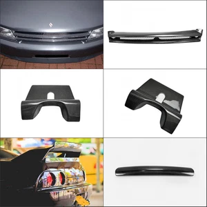 For R32 GTR Carbon FRD Rear Spoiler Gurney Flap+Exhaust Heat Shield+Front Grille - Picture 1 of 17