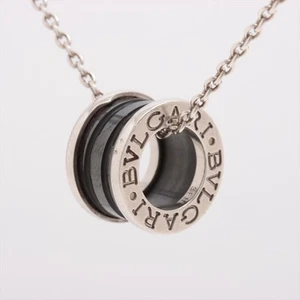 Bvlgari B.Zero 1 Save the Children Charity Necklace 925 x black ceramic 8.8g Sil - Picture 1 of 5