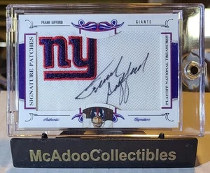 2008 National Treasures Patches Autograph Giants Auto Frank Gifford 09/50 HOF - Picture 1 of 2