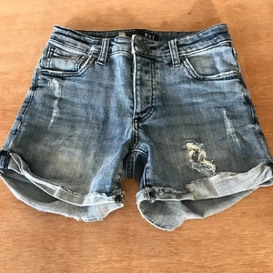 Pantaloncini Kut From the Kloth Madeline fidanzato donna 00 blu invecchiato bottoni mosca - Foto 1 di 14