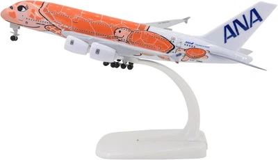 Orange 1:400 18cm A380 ANA Sea Turtle Metal Airplane Model Plane Toy Plane Model - Image 1 of 4