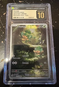 Pokemon TCG Pansage IR Illustration 167 CGC 10 Pristine Black Bolt S&V Pop 1 - Picture 1 of 2