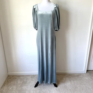 Neu mit Etikett Jessakae Samt Sea Glass Eloise 3/4 Ärmel Maxikleid - Gr. XL - Bild 1 von 18
