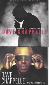 DAVE CHAPPELLE-EQUANIMITY & Self Titled Netflix FYC 2 DVD Lot 2017 VG+ - Picture 1 of 3