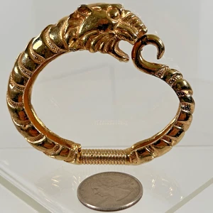 Vintage Donald Stannard Federarmband goldfarben Löwenkopf - Bild 1 von 13