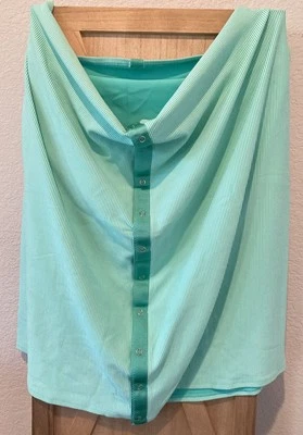 Bufanda Lululemon Vinyasa Rulu Bali Breeze Tonka a rayas verde azulado fresco Foto 1 de 4