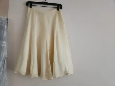 Falda Anne Klein Seda Floral Tulipán/una-line Amarilla Talla 2 Forrada Nueva sin Etiquetas Foto 1 de 4