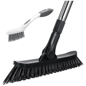Grout Brush with Long Handle for Cleaning, Stiff Bristles Handheld Tile Scrub... - Picture 1 of 8