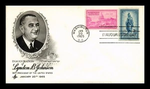 DR JIM STAMPS US COVER LYNDON B JOHNSON 36TH PRESIDENT INAUGURATION DAY - Picture 1 of 2