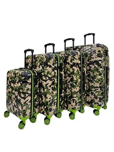 Hartschalen Kabine Grün Koffer Set Robuste 8 Rad ABS Reisegepäck Tarn Tasche - Bild 1 von 30