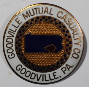 VINTAGE NUMMERNSCHILD AUFLAGE PORZELLAN - GOODVILLE GEGENSEITIGES CASUALTY GOODVILLE, PA - Bild 1 von 2