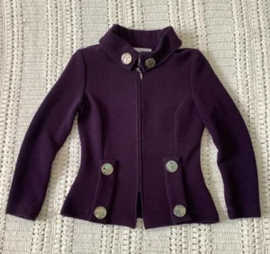 Joseph Ribkoff Size 6 Chic Jacket Blazer Coat Button details, front zipper. - Picture 1 of 12